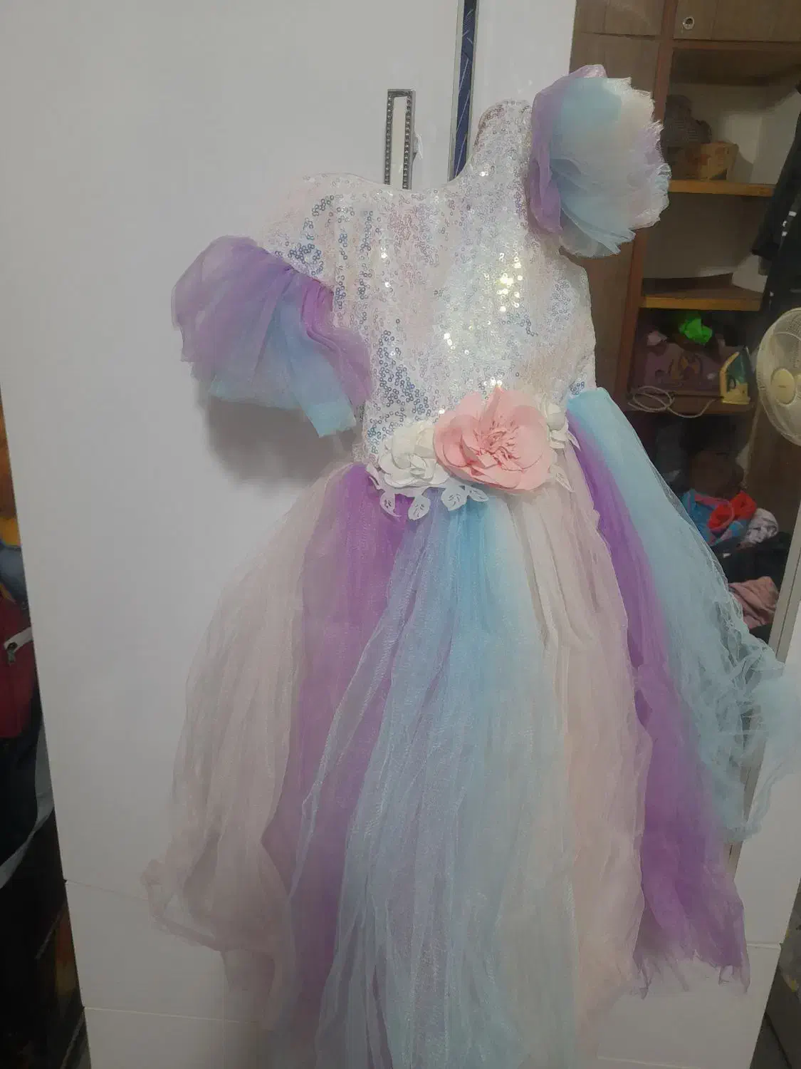 پیراهن مجلسی دخترونه تا ۳ سال سایز میشه|لباس|سرخنکلاته, |دیوار