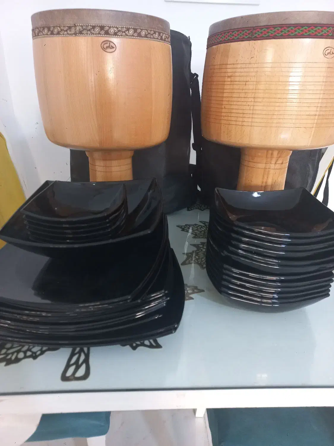 ظروف ارکوفام مشکی درجه ۱|ظروف سرو و پذیرایی|پردیس, فاز ۱۱|دیوار