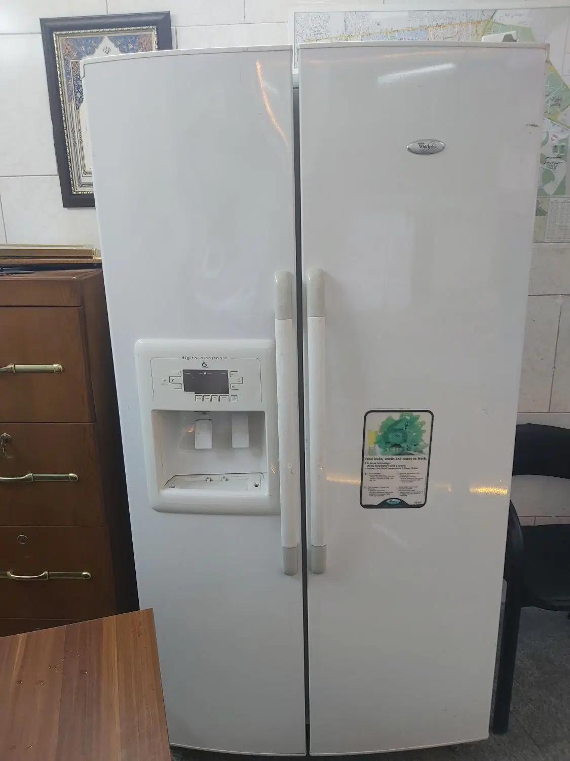 یخچال whirlpool آمریکا برون خط و خش سالم|یخچال و فریزر|تهران, مینای شمالی (مخبر)|دیوار