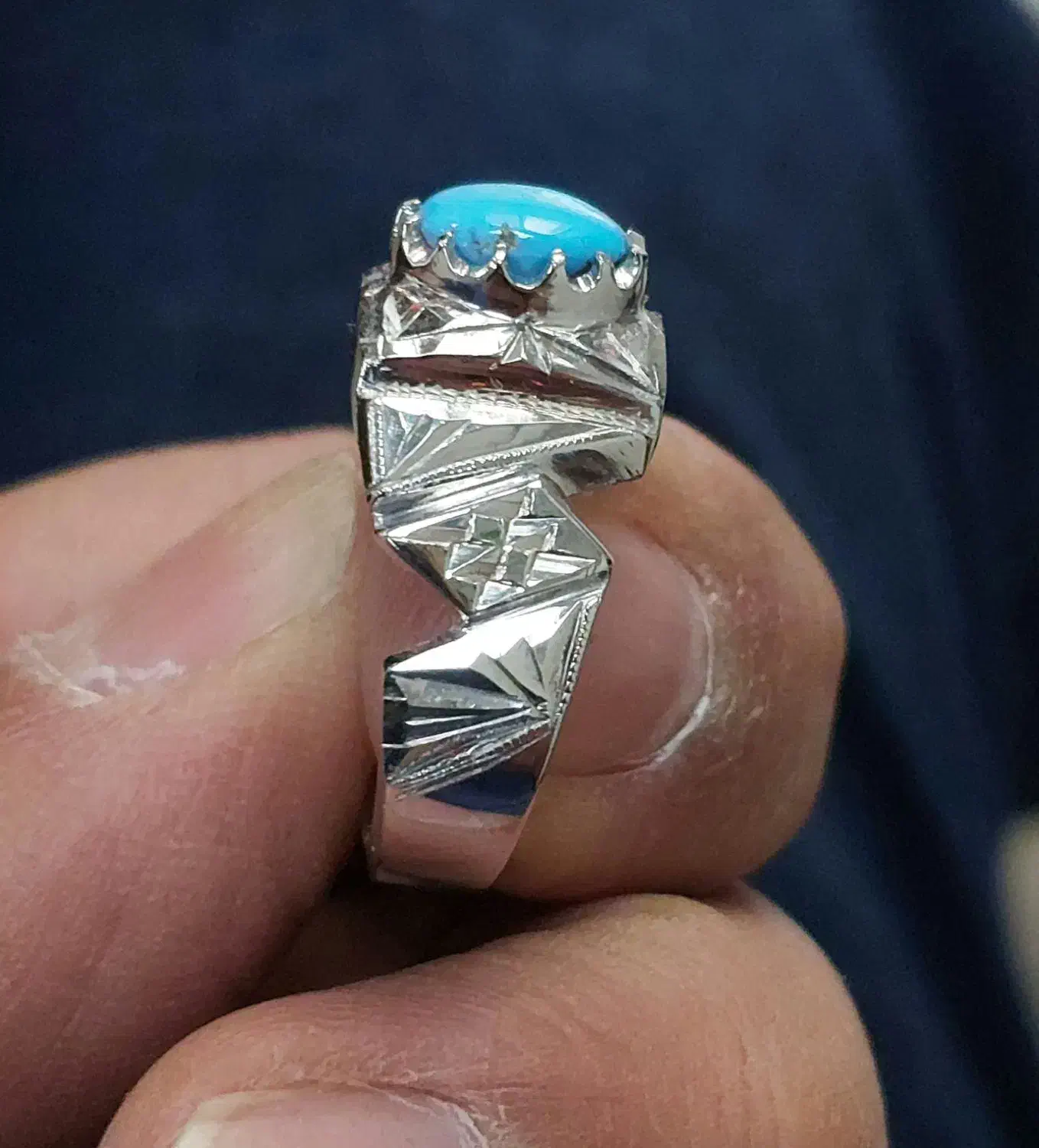 انگشتر فیروزه نیشابوری دستساز|جواهرات|تهران, مجیدآباد|دیوار