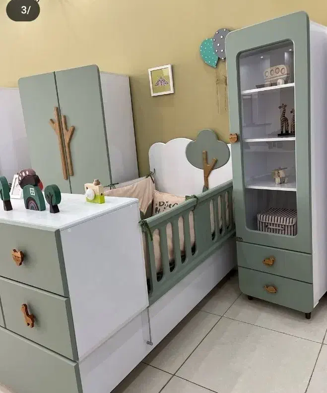 سرویس تخت و کمد نوزاد مدل شاخک سرویس کودک شاخک|تخت و سرویس خواب|کرمانشاه, |دیوار