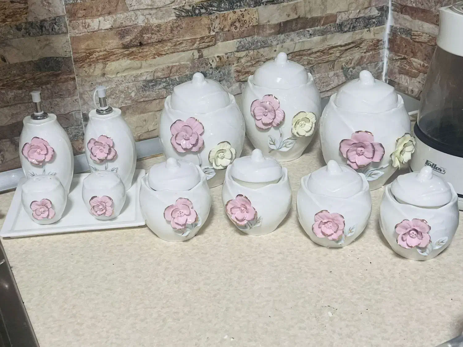 سرویس ادویه وچای|ظروف سرو و پذیرایی|کیش, |دیوار