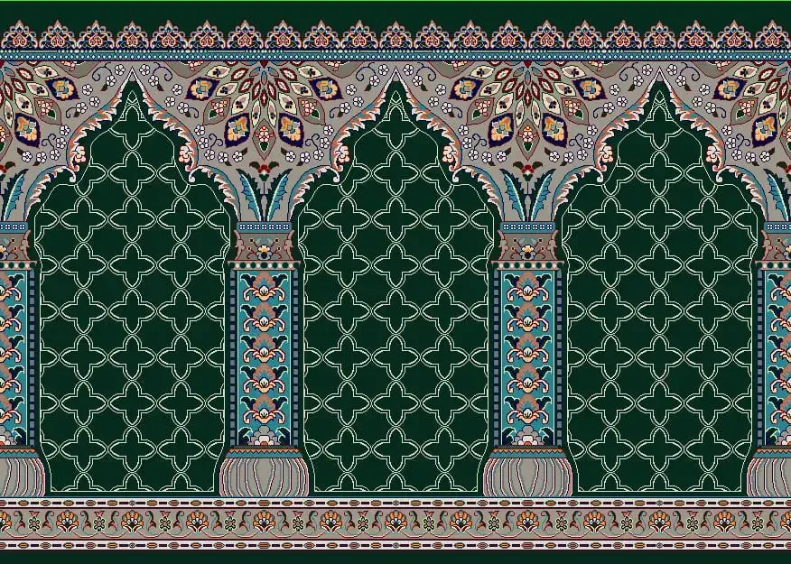 فرش مسجد|فرش|اصفهان, شاهزاده ابراهیم|دیوار