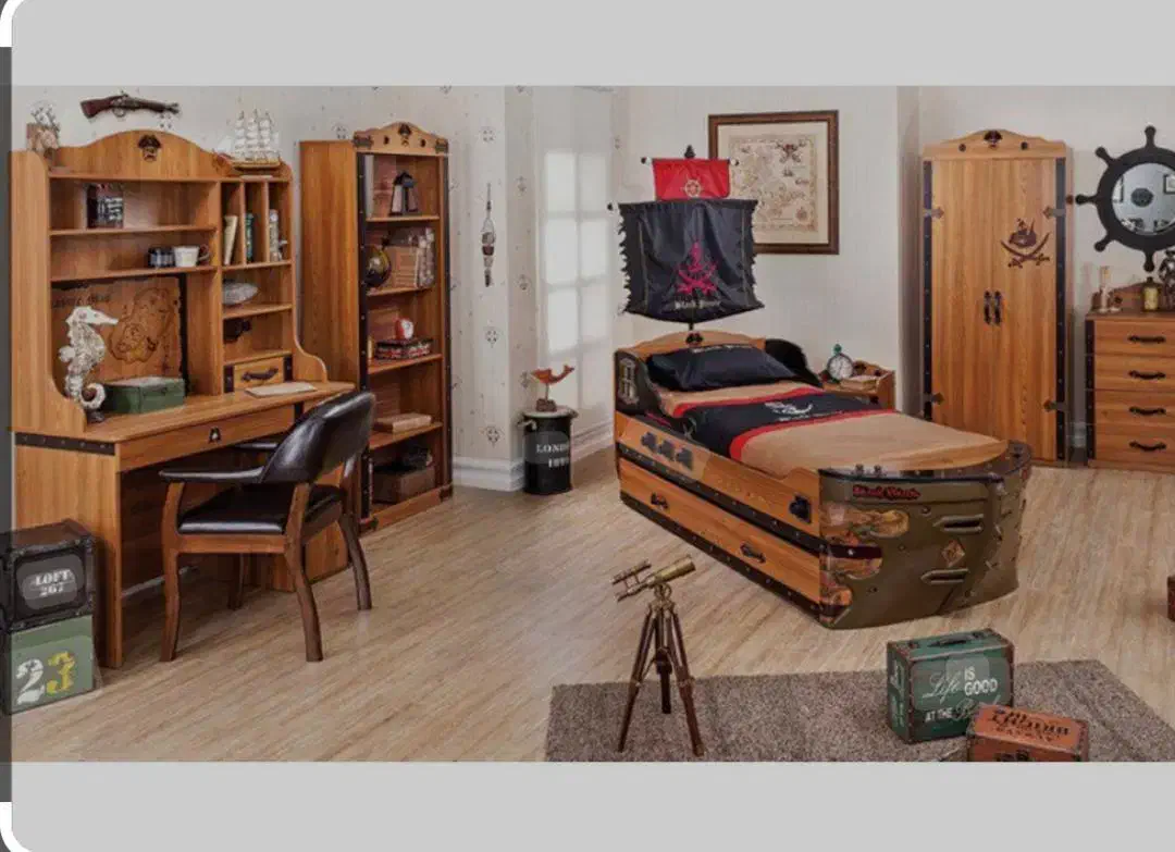 سرویس تخت خواب و کمد و میز مطالعه|تخت و صندلی بچه|اصفهان, صائب|دیوار