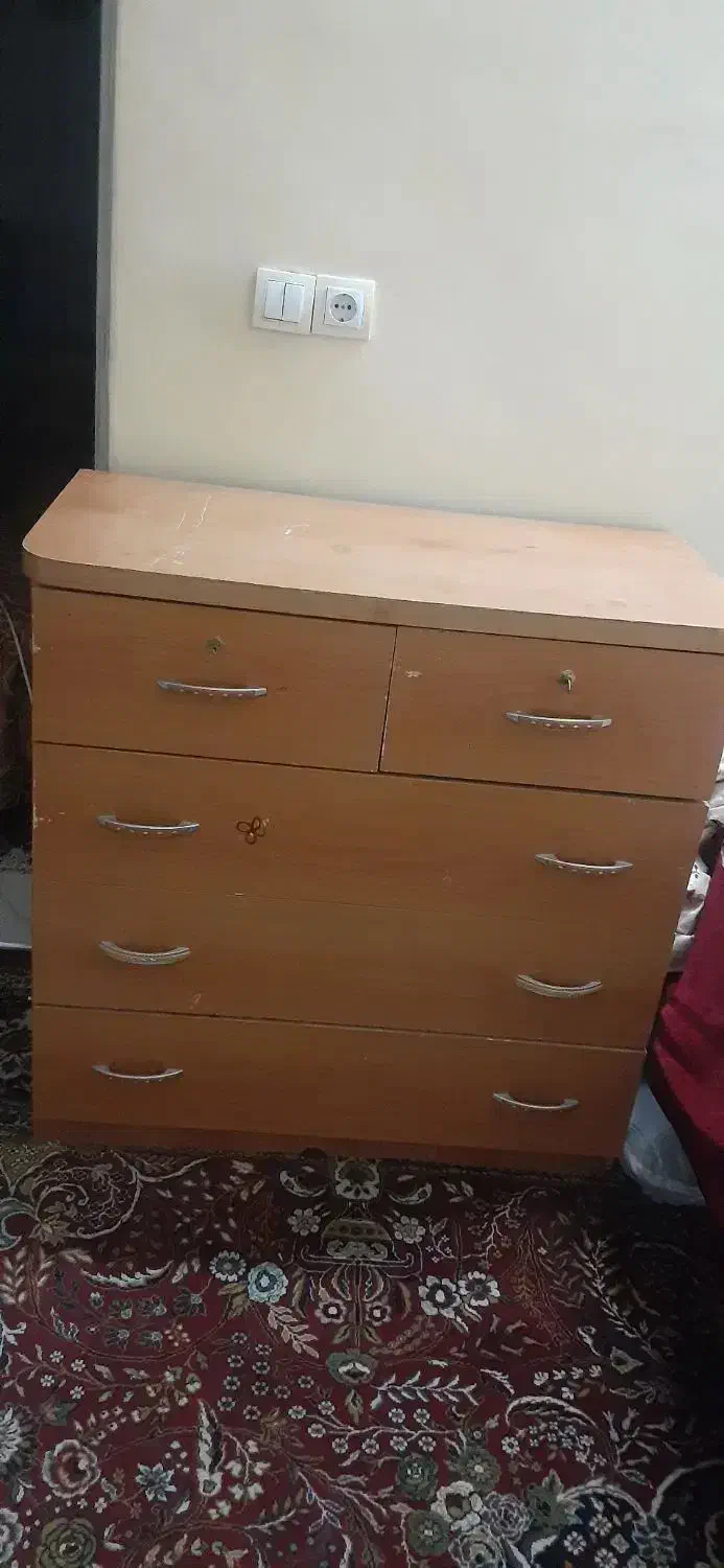 یک عدد دراور پنج کشو ریلی|جاکفشی، کمد، دراور|فسا, |دیوار