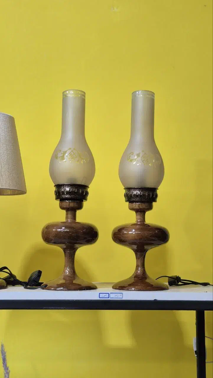 گردسوز و آباژور چوبی (چوبی جات)|چراغ خواب و آباژور|بیرجند, |دیوار