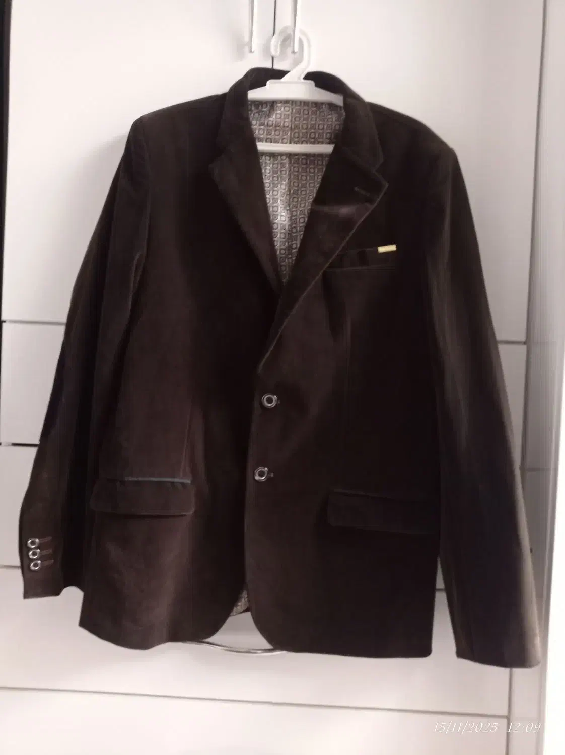 کت تکی جنس مخمل قهوه ای پررنگ|لباس|سقز, |دیوار