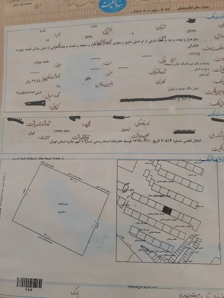 اجاره سندتک برگ مسکونی.باغ.زمین|خدمات مالی، حسابداری، بیمه|تهران, تهرانسر شمالی|دیوار