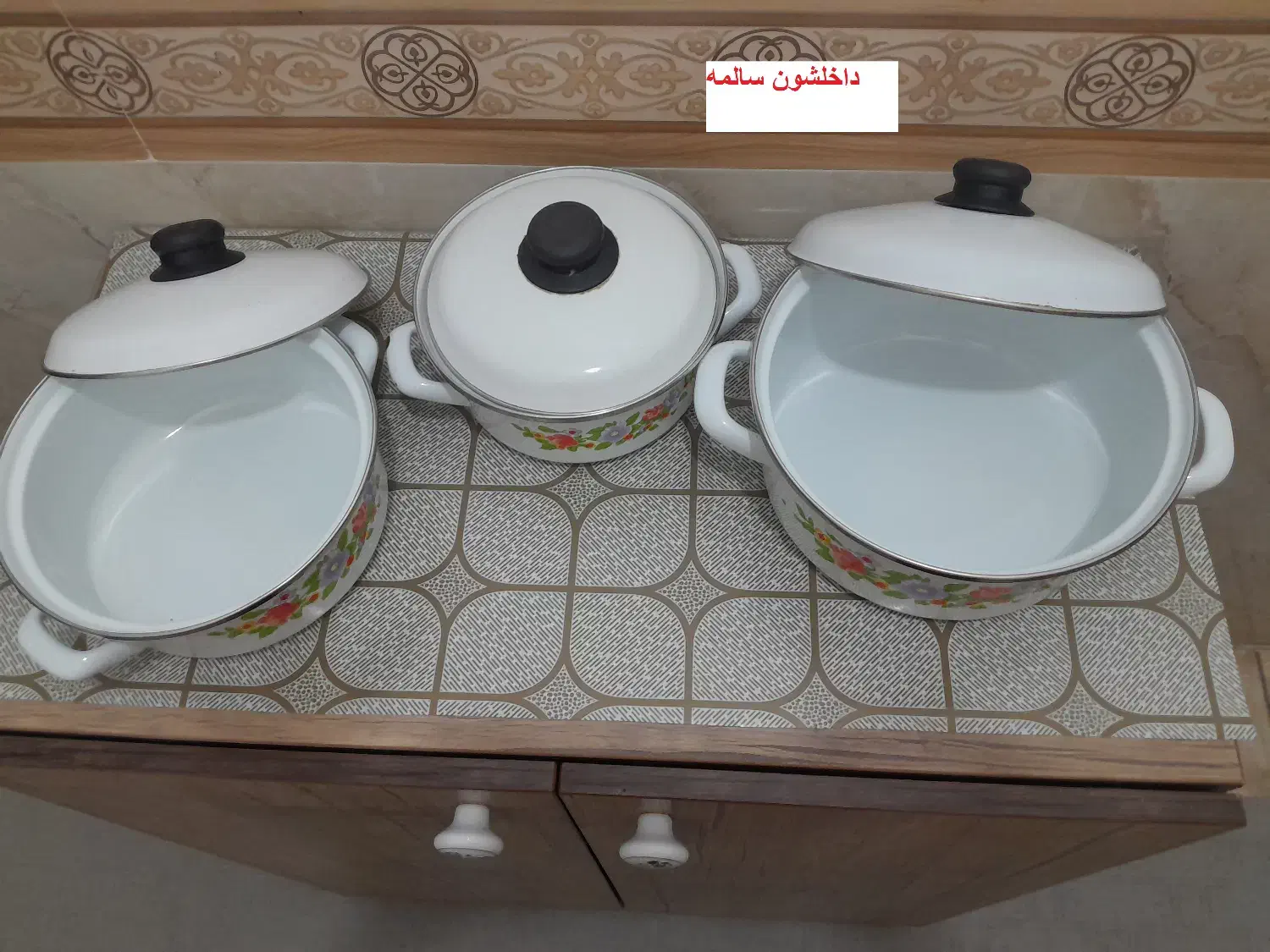 زودپز تک دسته8 لیتری وقابلمه لعابی ودوقابلمه فلز|ظروف پخت‌وپز|قزوین, |دیوار