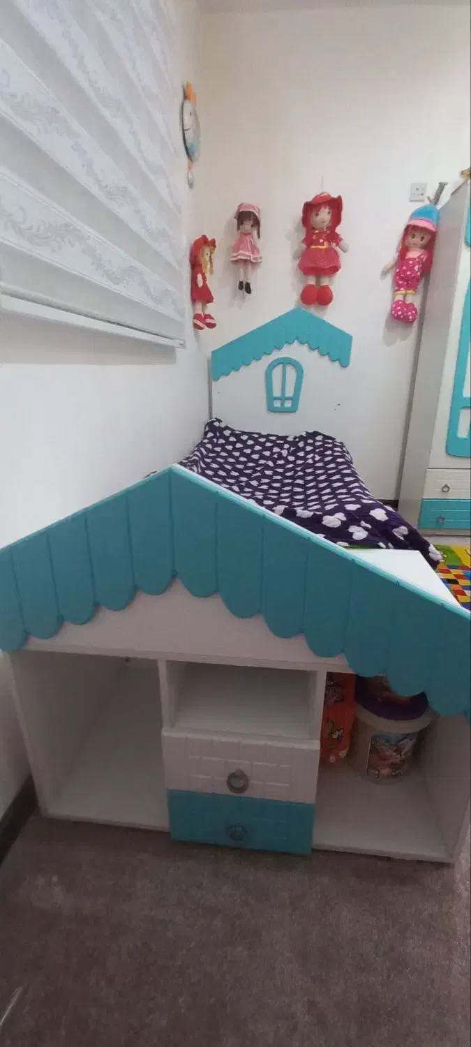 سرویس تخت و کمد نوزاد نوجوانی نو نو|تخت و سرویس خواب|دزفول, |دیوار