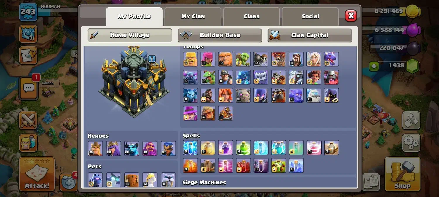 اکانت کلش آف کلنز|کنسول، بازی ویدئویی و آنلاین|اصفهان, سرچشمه|دیوار