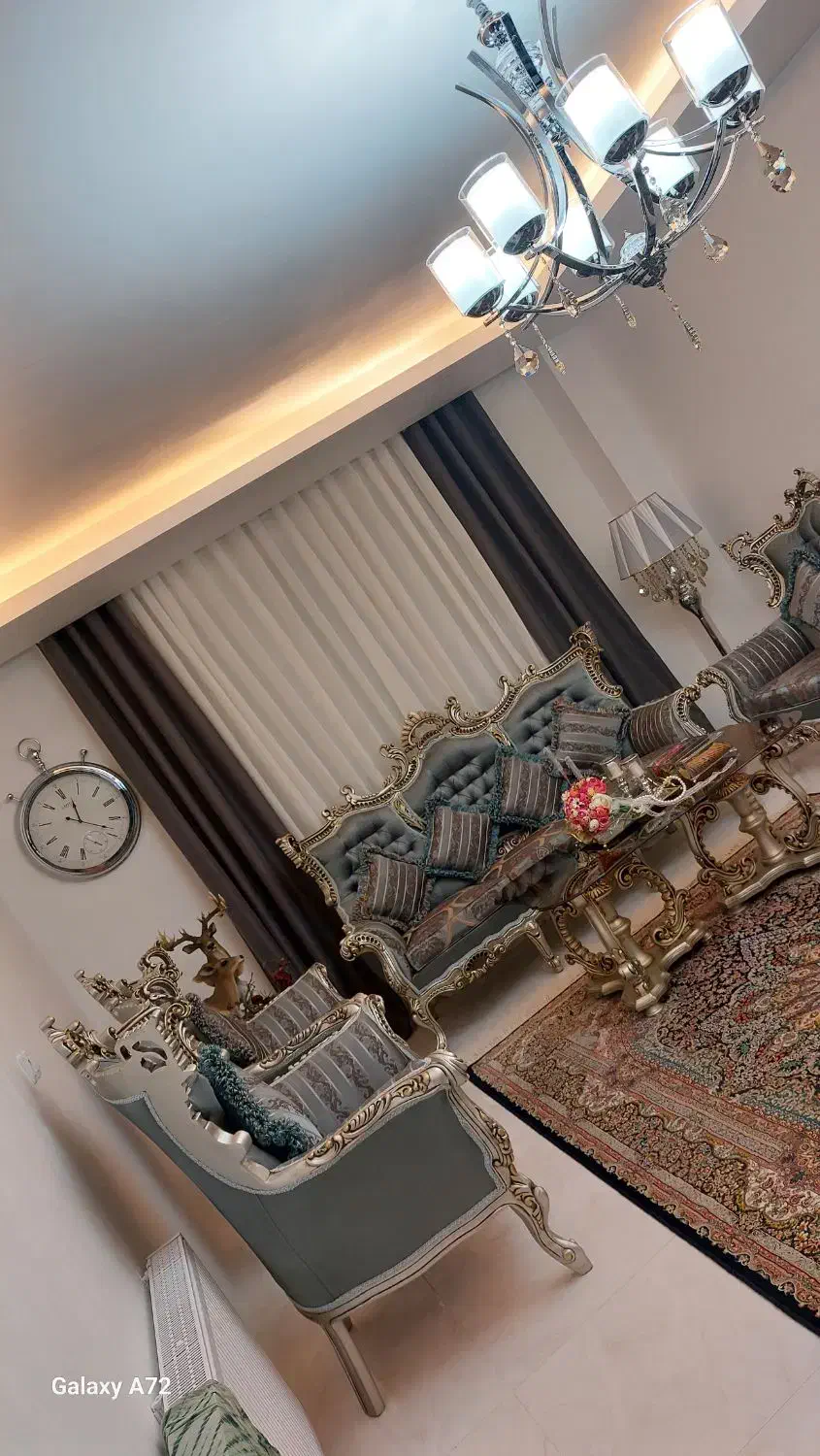 مبل استیل ۹ نفره ، چوب راش  ناهار خوری ۸ نفره|مبلمان خانگی و میز عسلی|محمدیه-قزوین, |دیوار