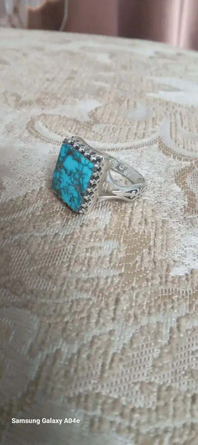 انگشترفیروزه بارکاب نقره|جواهرات|سبزوار, هویزه|دیوار