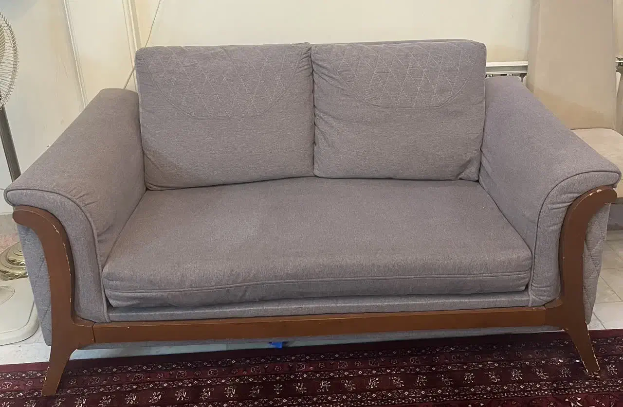 مبل راحتی ۵نفره دوتا کاناپه راحتی رنگ طوسی|مبلمان خانگی و میز عسلی|تهران, مدائن|دیوار