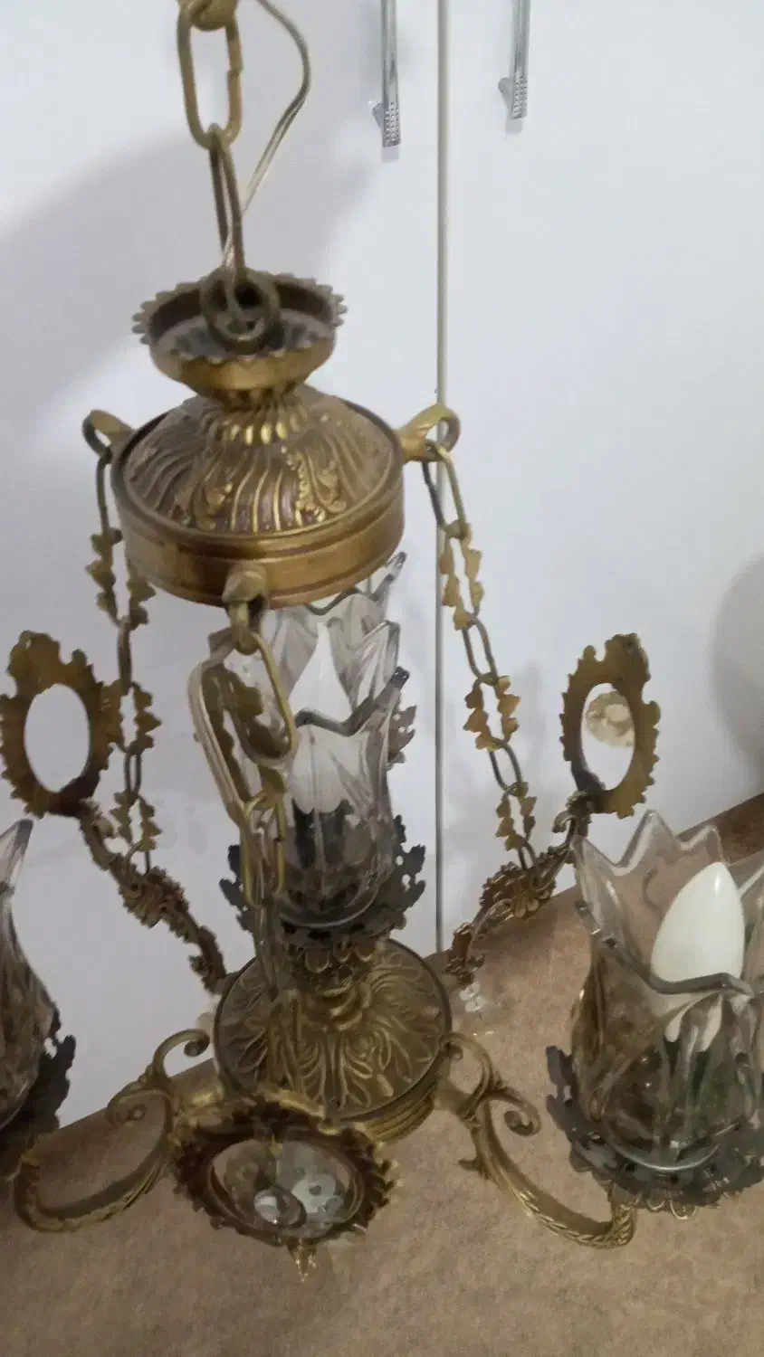 لوستر برنز|لوستر و چراغ آویز|بیرجند, |دیوار