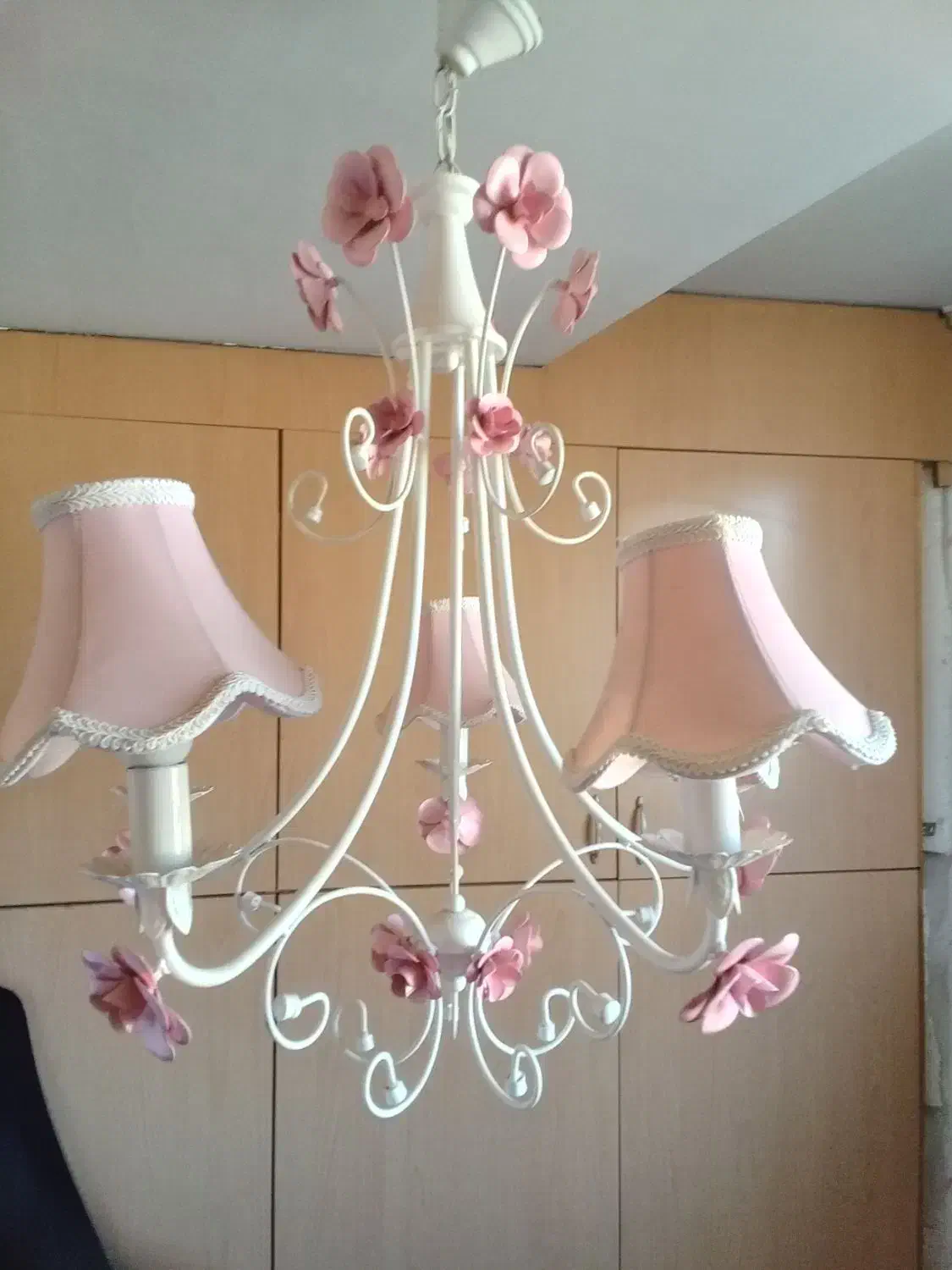 لوستر ۵ شاخه دخترانه|لوستر و چراغ آویز|تبریز, |دیوار