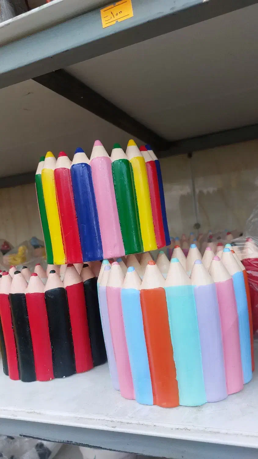 گلدان سرامیکی طرح مداد|صنایع دستی و سایر لوازم تزئینی|اردبیل, |دیوار