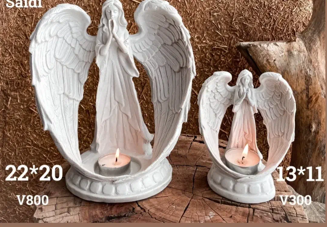 ست جا شمعی فرشته و جاعودی|مجسمه، تندیس، ماکت|بهبهان, |دیوار