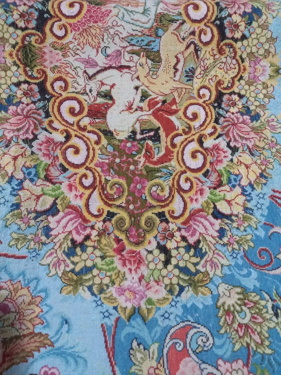 تابلوفرش چله ابریشم|تابلو فرش|کرمانشاه, |دیوار