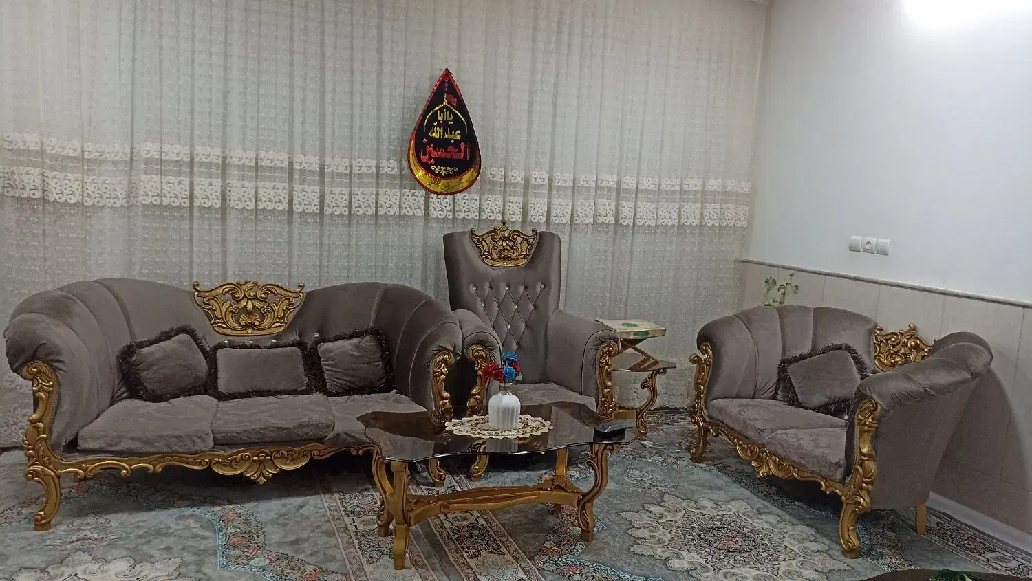 مبل شش نفره  محکم وشیک|مبلمان خانگی و میز عسلی|قم, نیروگاه|دیوار