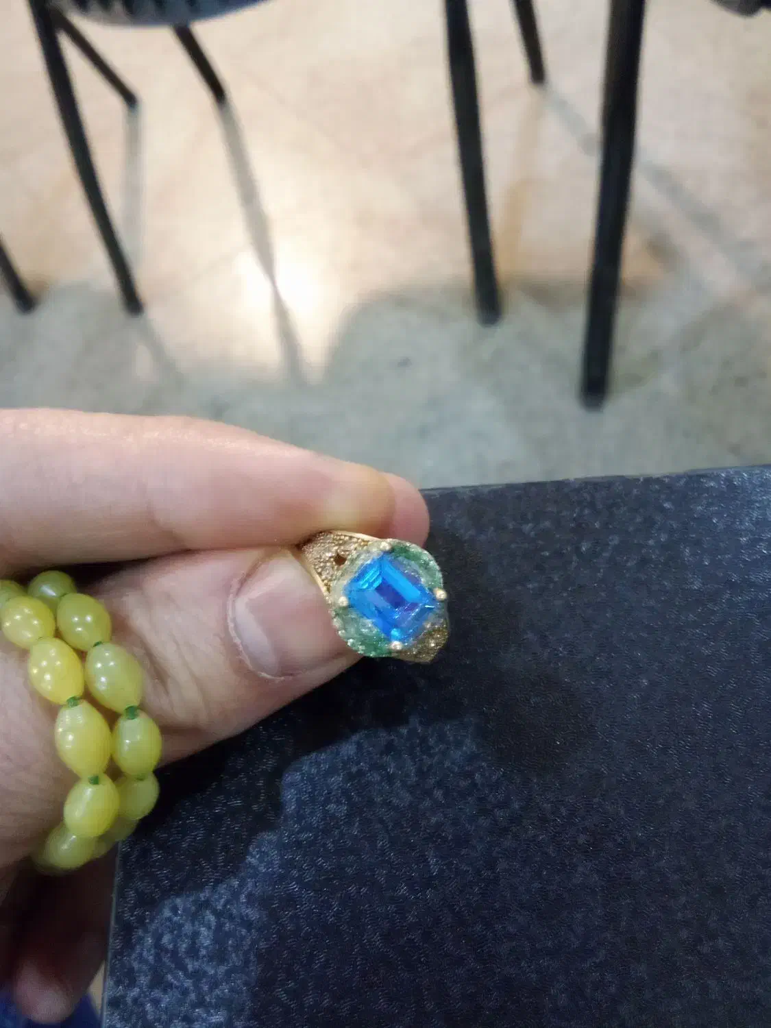 انگشتر زنانه توپاز اصل سوییسی|جواهرات|زنجان, |دیوار