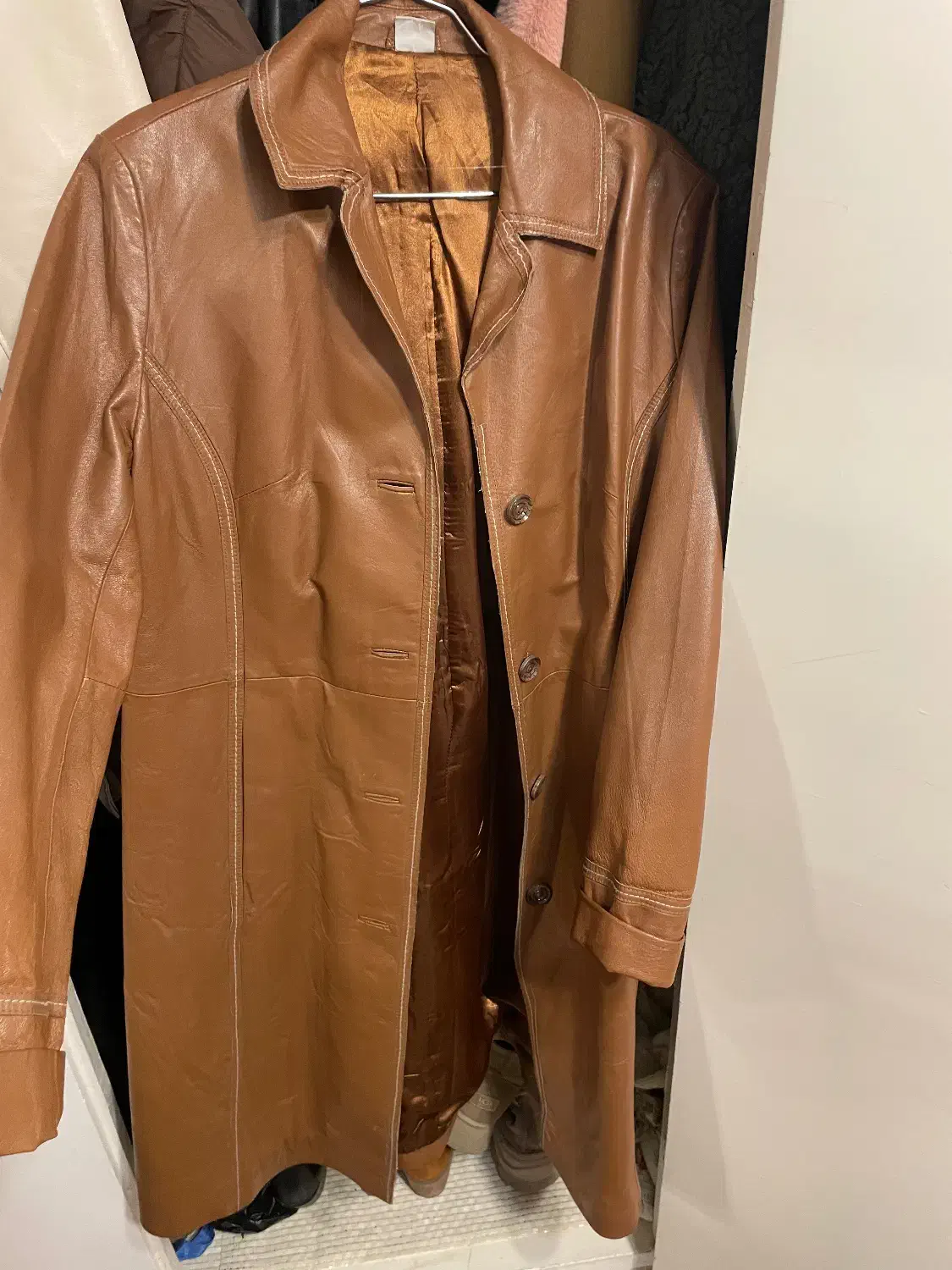 پالتو چرم عسلی|لباس|تهران, شهران شمالی|دیوار