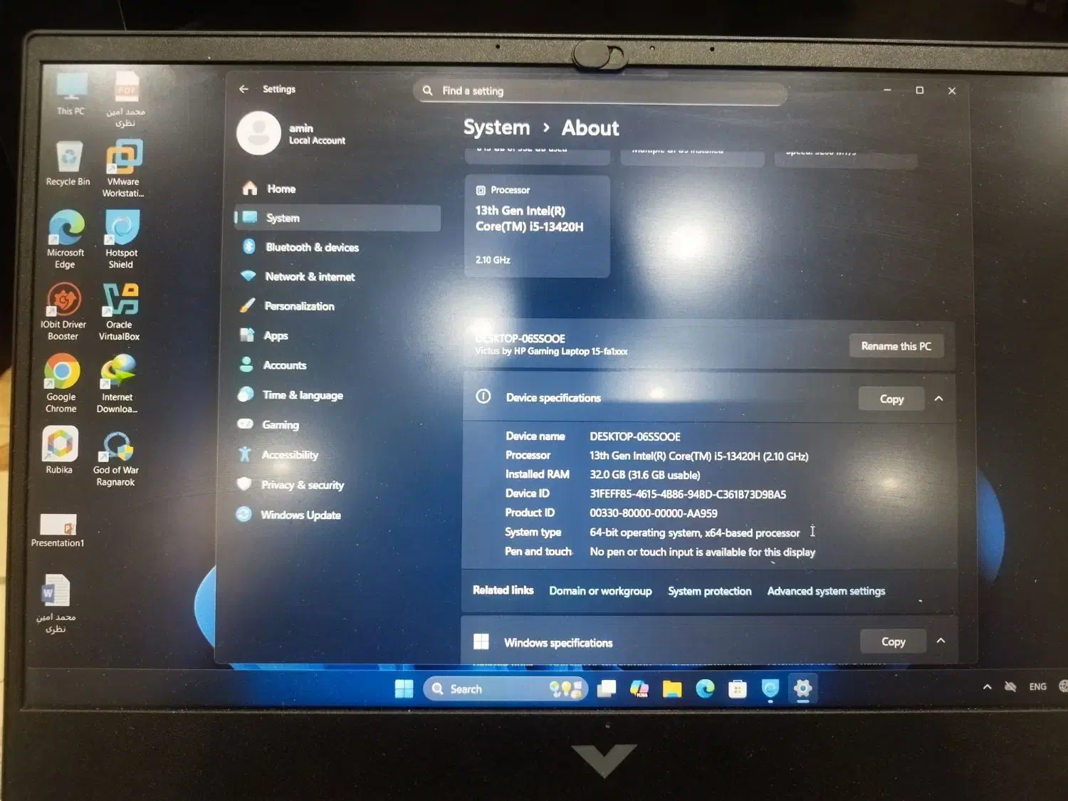 لپ تاپ hp victus|رایانه همراه|کرمان, |دیوار