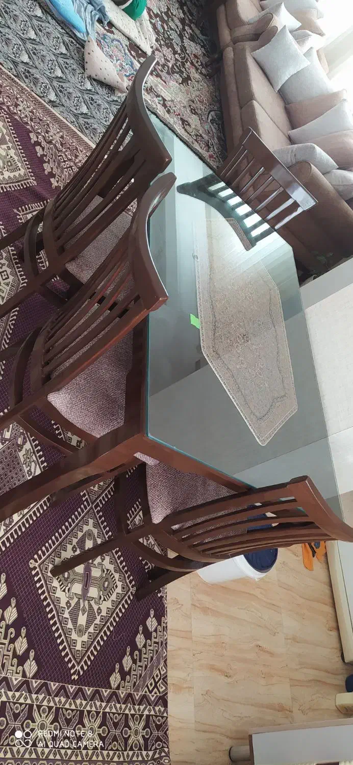 میز نهارخوری ۴ نفره تمام چوب|میز و صندلی غذاخوری|قزوین, |دیوار