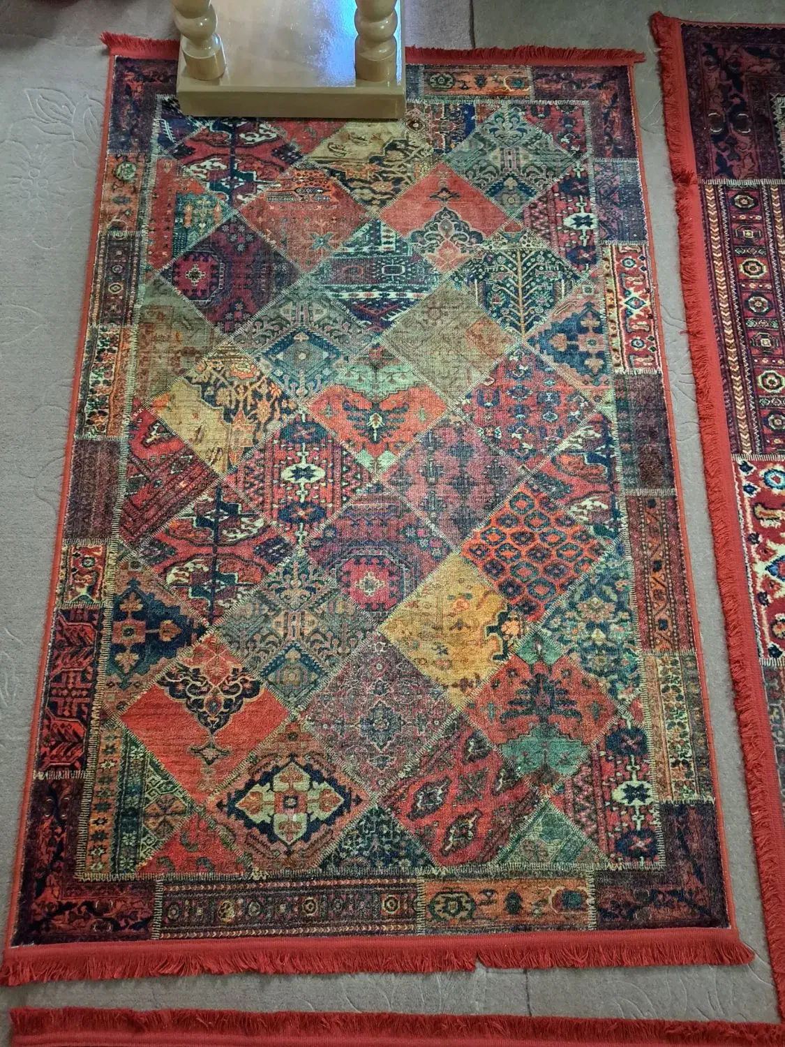 ۳تخته فرش طرح ابریشم نو|فرش|نوشهر, |دیوار