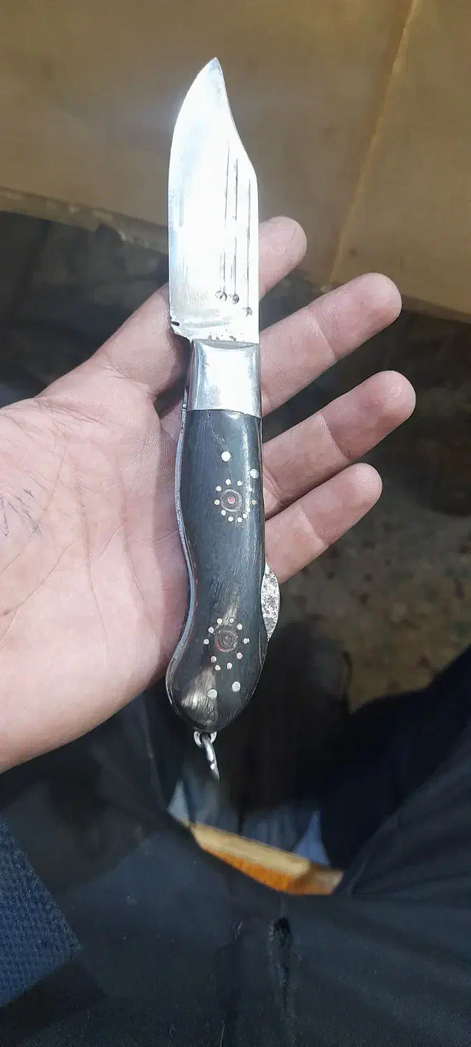 چاقوی بابا دسته استخوان|کلکسیون اشیاء عتیقه|اردبیل, |دیوار