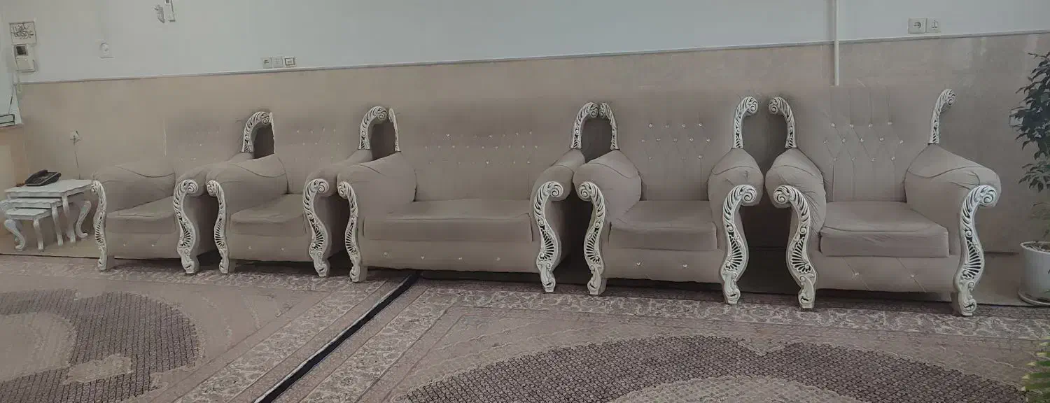 مبلمان راحتی ۹ نفره|مبلمان خانگی و میز عسلی|جعفرآباد, |دیوار