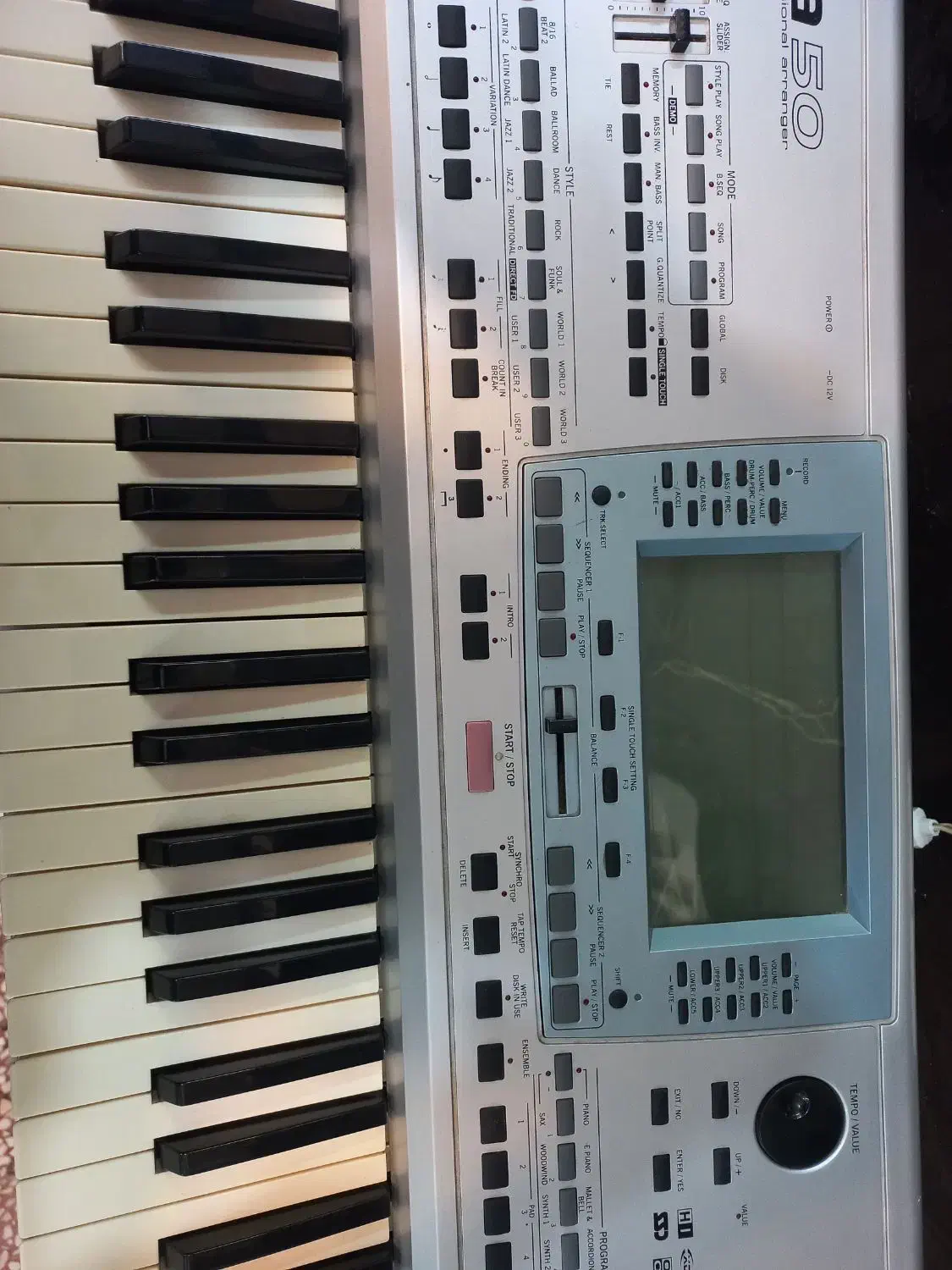 ارگ pa50تبدیل به 80|پیانو، کیبورد، آکاردئون|ابریشم, |دیوار