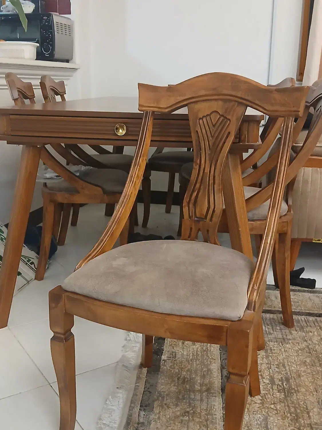 میز نهارخوری|میز و صندلی غذاخوری|گرگان, |دیوار