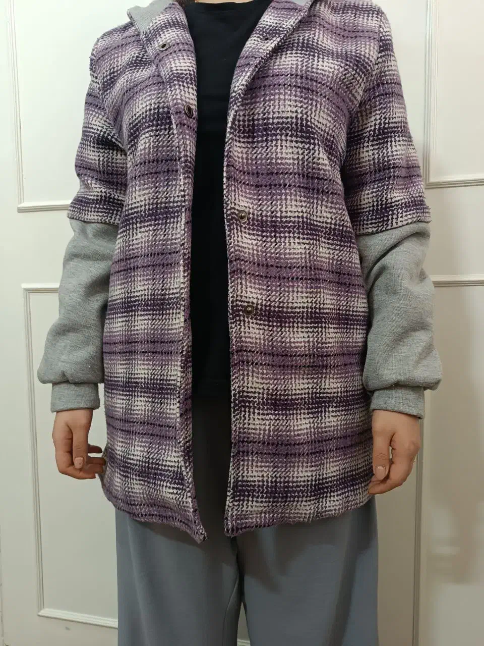 پالتو آستر کشی کلاه دار گرم سویشرت زیپ دار کبریتی|لباس|مشهد, کلاهدوز|دیوار