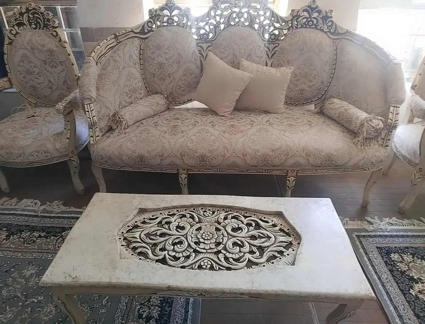 مبل سلطنتی8نفره|مبلمان خانگی و میز عسلی|ایلام, |دیوار