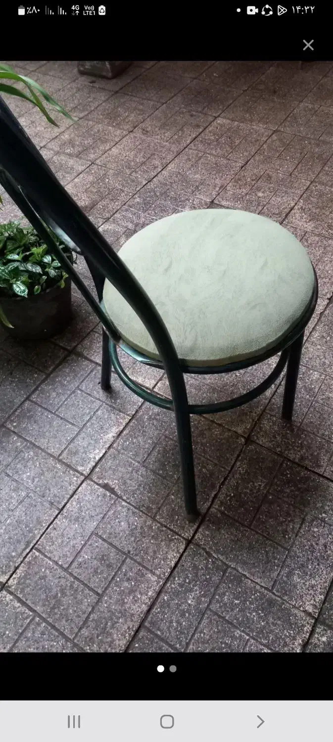 صندلی سالم فلزی جنس روکش مخمل|صندلی و نیمکت|رشت, نخودچر|دیوار