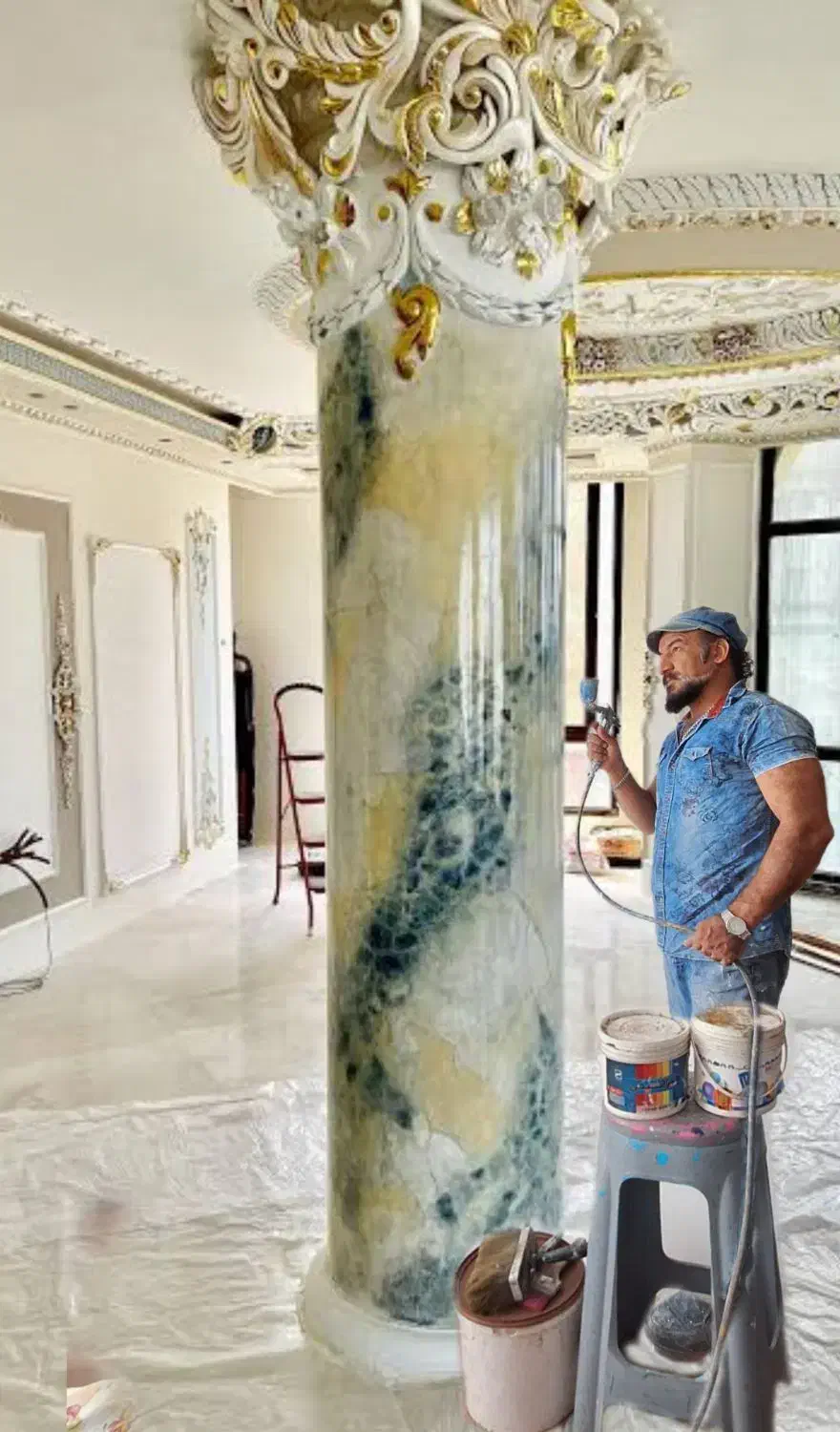 نقاشی ساختمان، پتینه کاری، نقاشی دیواری، سهبعدی|خدمات پیشه و مهارت|رامسر, |دیوار