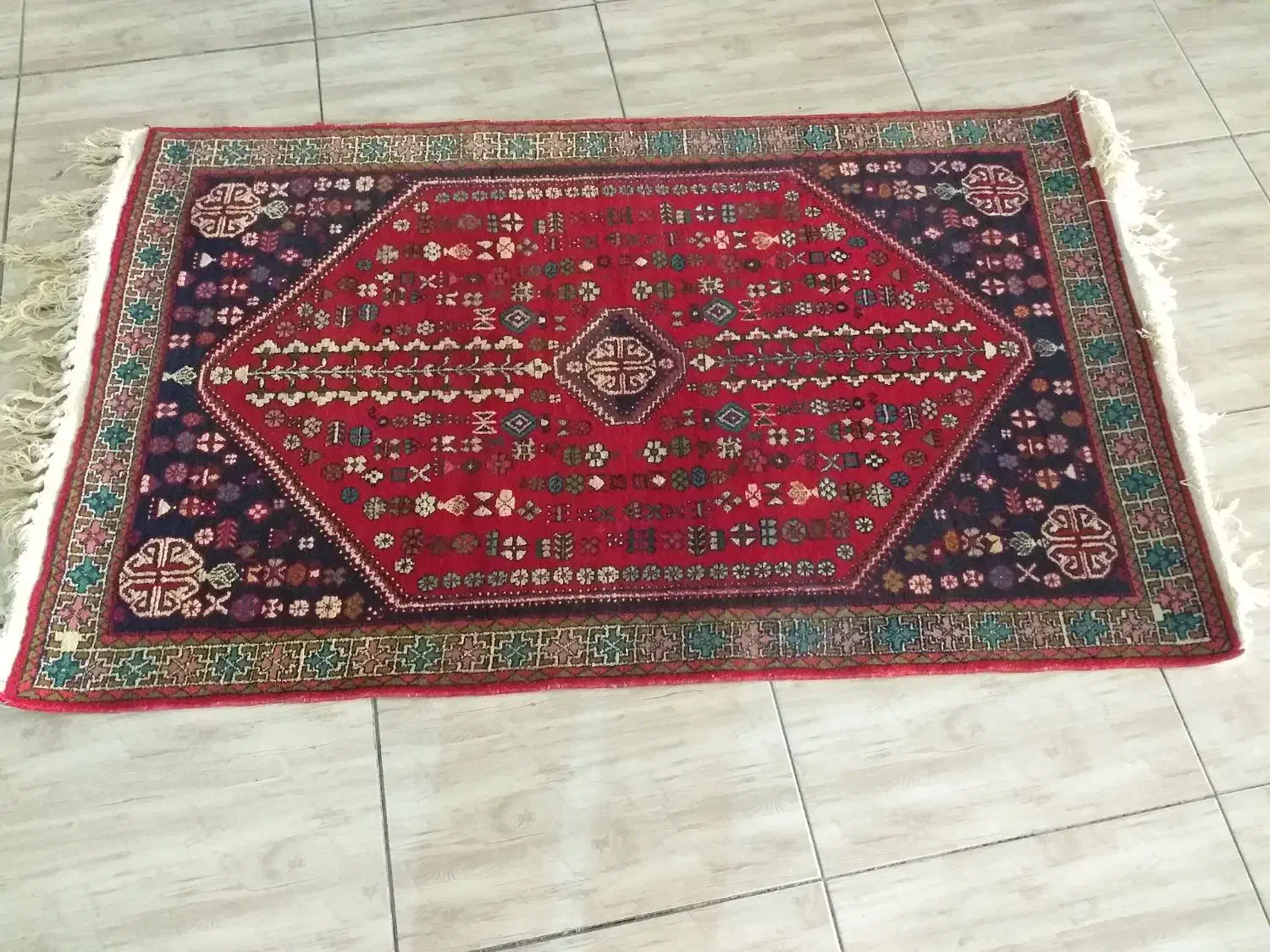 قالیچه دستباف یک ونیم متری|فرش|شیراز, زرهی|دیوار