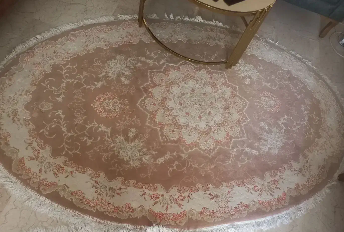 یک عدد فرش ماشینی بیضی شکل و یک عدد فرش توس مشهد|فرش|تهران, زرکش|دیوار