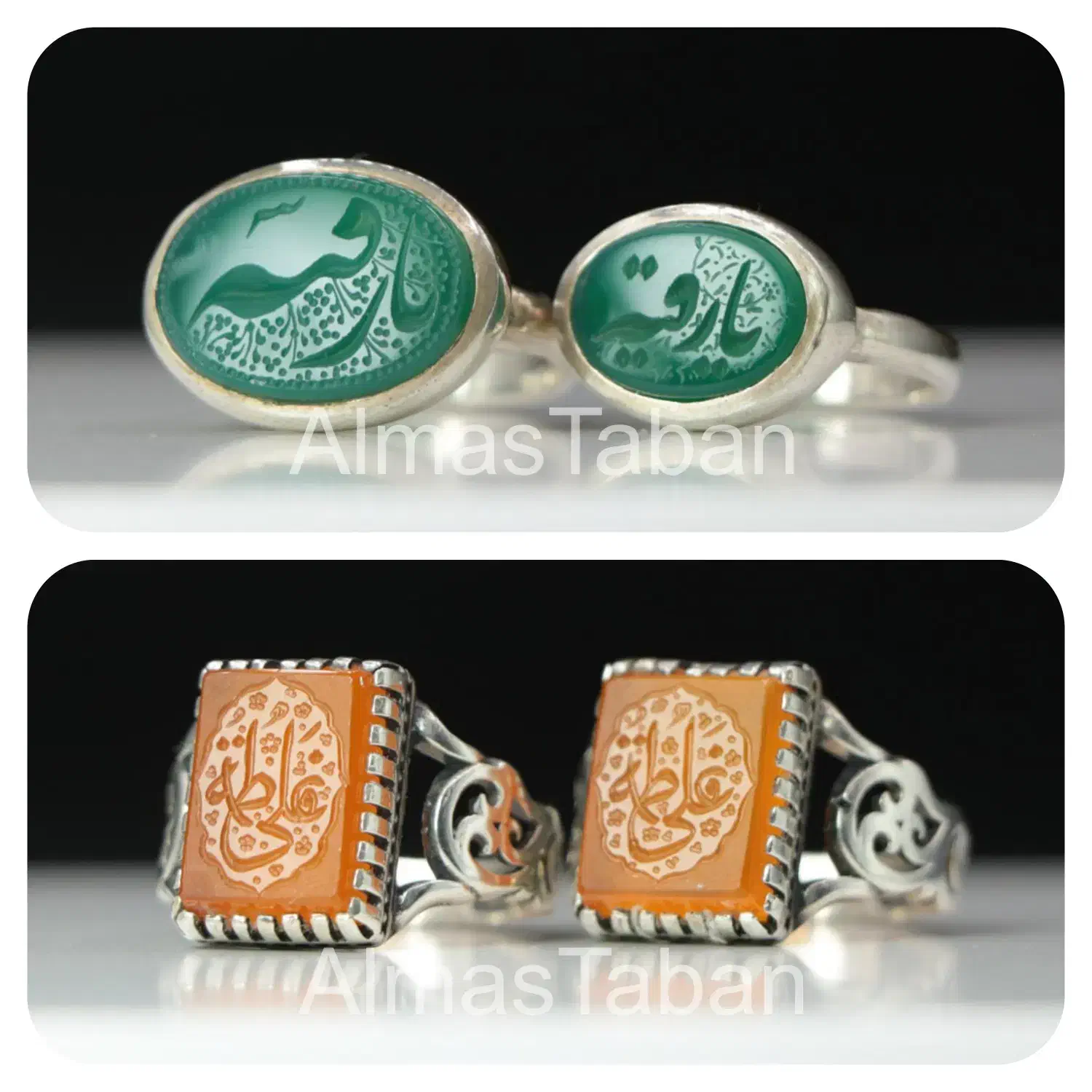 انگشتر نقره ست زنانه و مردانه با فاکتور معتبر|جواهرات|مشهد, چهنو|دیوار