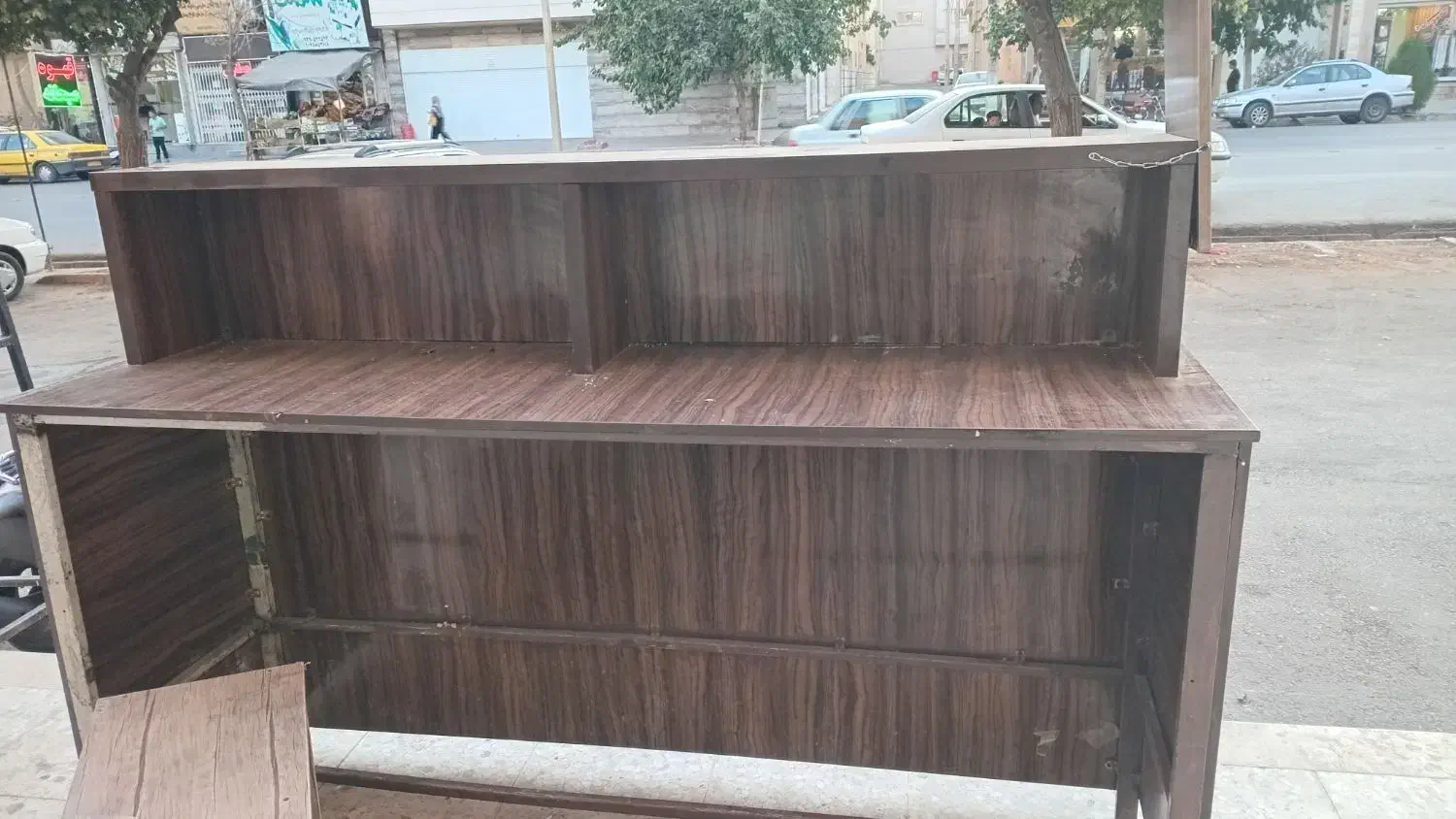 قفسه چوبی،ویترین|کتابخانه، شلف، قفسههای دیواری|شیراز, فرگاز|دیوار