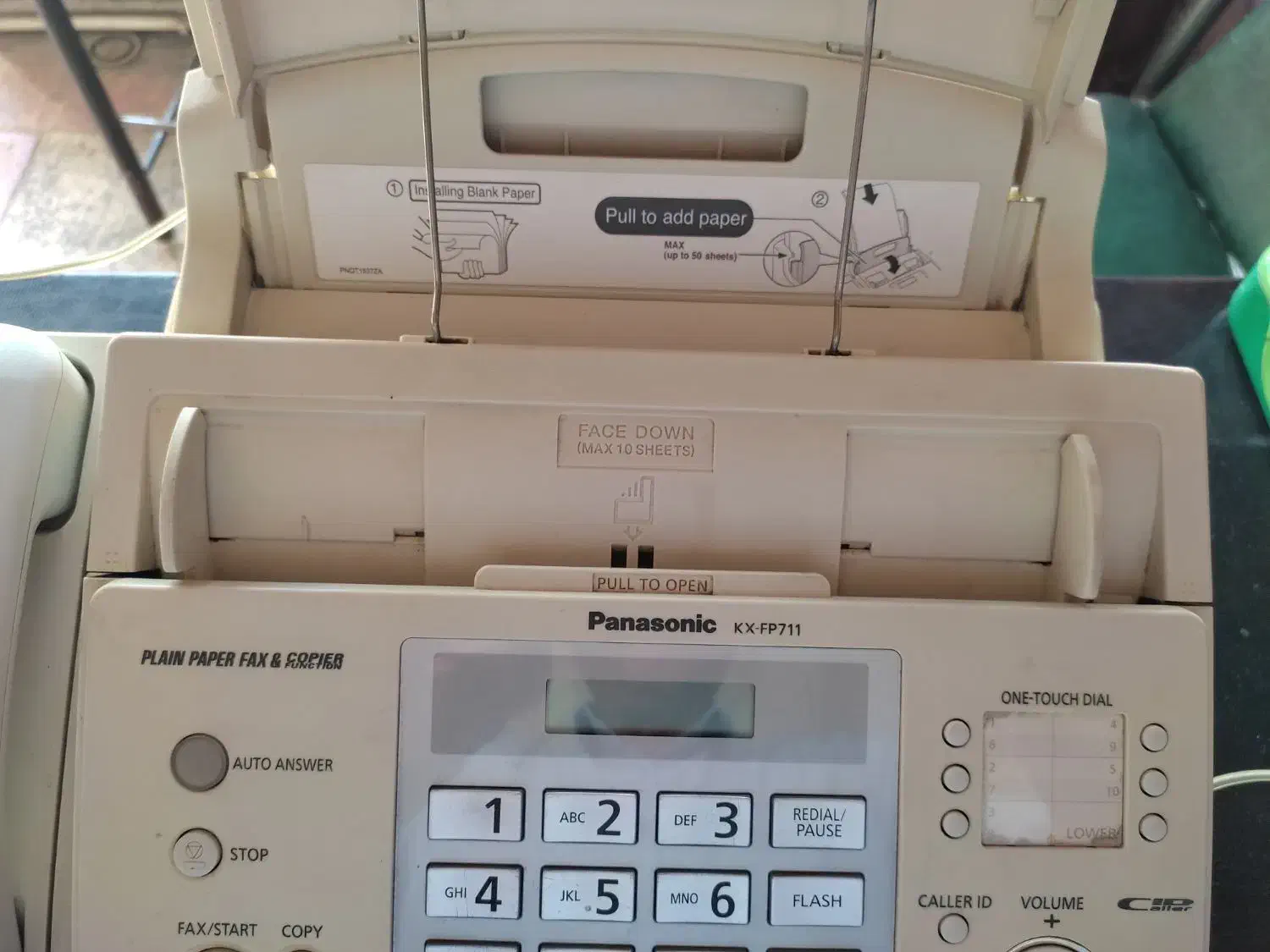 دستگاه تلفن فکس کاربنی پاناسونیک مدلKX-FP711|پرینتر، اسکنر، کپی، فکس|سنگر, |دیوار