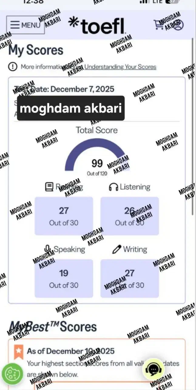 *برگزاری آزمون تافل، آیلتس و..تضمینی|خدمات آموزشی|مشهد, کوثر|دیوار