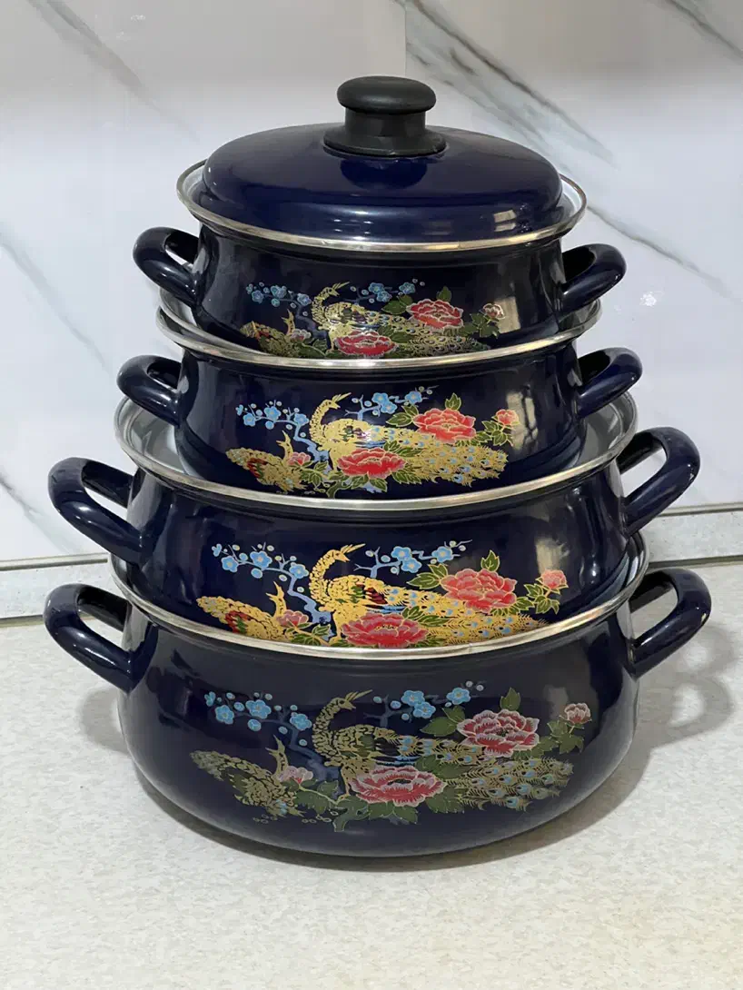 ست قابلمه ۴ تیکه لعابی ترک|ظروف پختوپز|گرگان, |دیوار