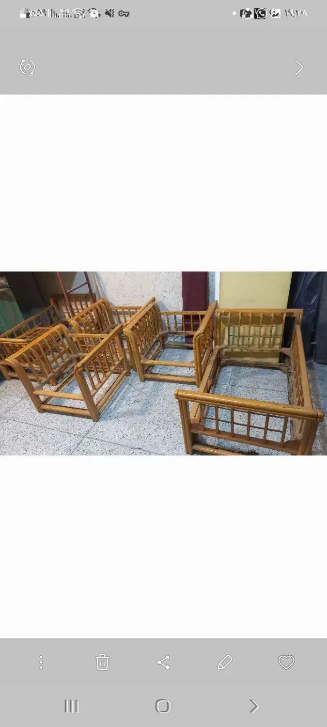 مبل قدیمی ۸نفره|کلکسیون اشیاء عتیقه|ایذه, |دیوار