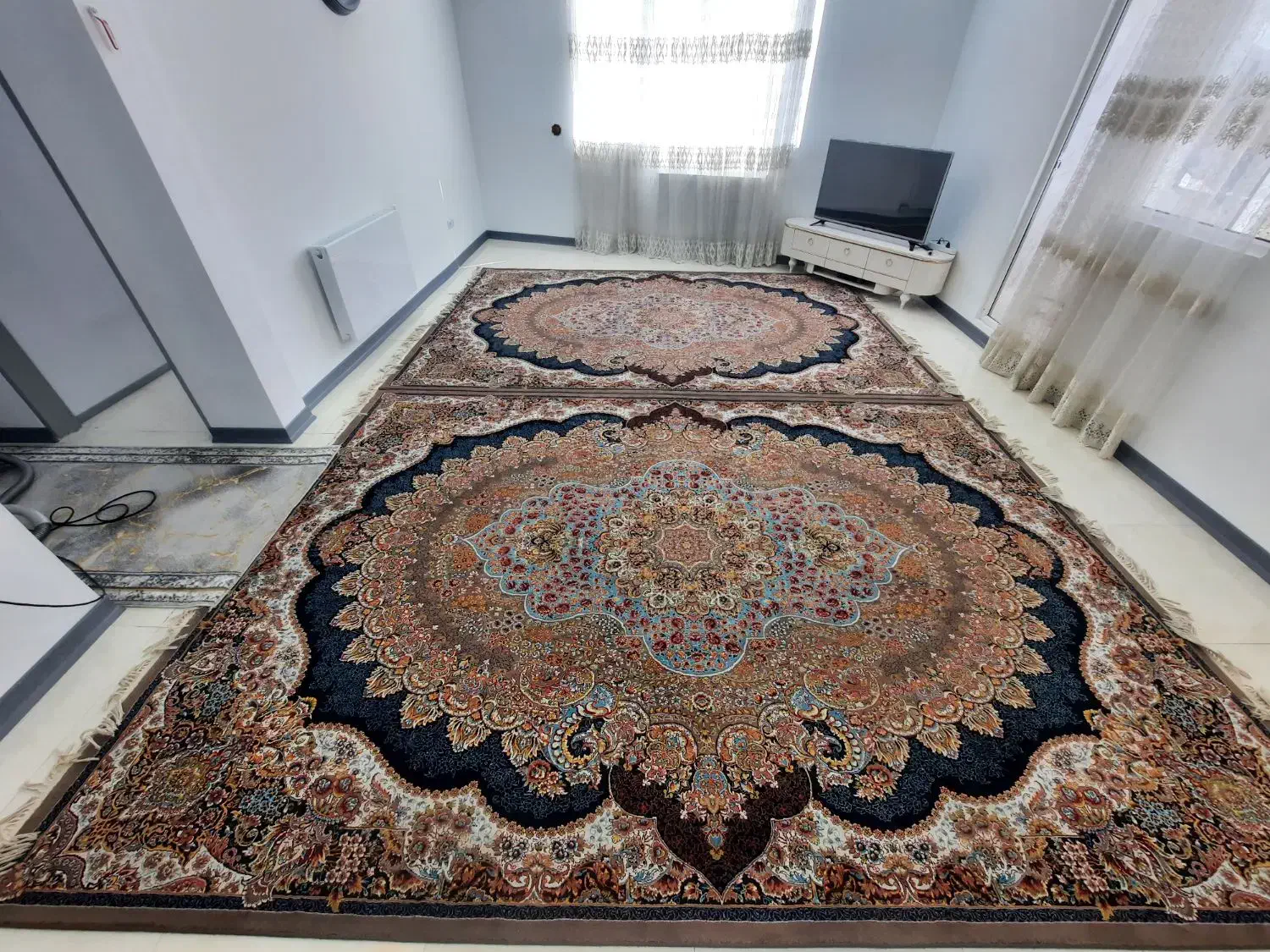 فرش ۹ متری سرمه ای|فرش|کرمانشاه, |دیوار