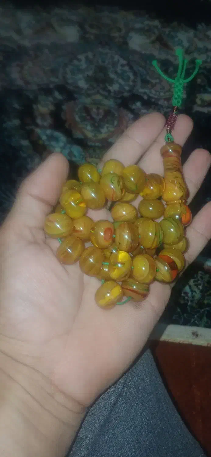 تسبی کهربا پرچمی خوش دست|جواهرات|کرمانشاه, |دیوار