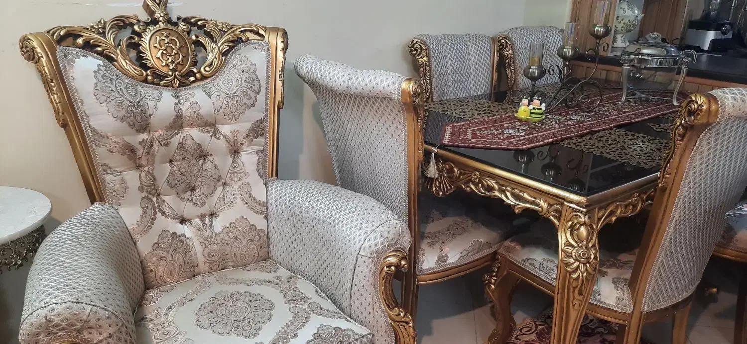 میزناهارخوری ۶نفره|میز و صندلی غذاخوری|مشهد, زمرد|دیوار