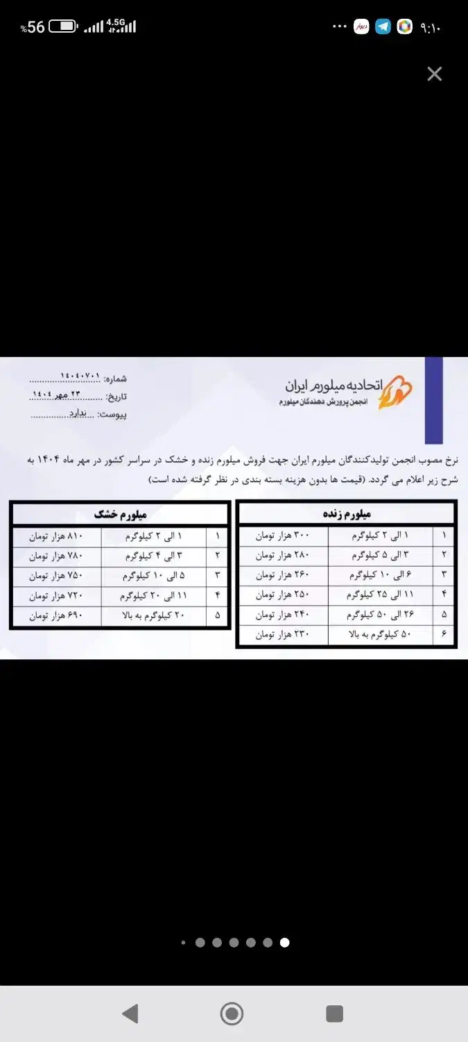 کرم میلورم و سوپرورم موجود است|خزنده|تهران, آذری|دیوار