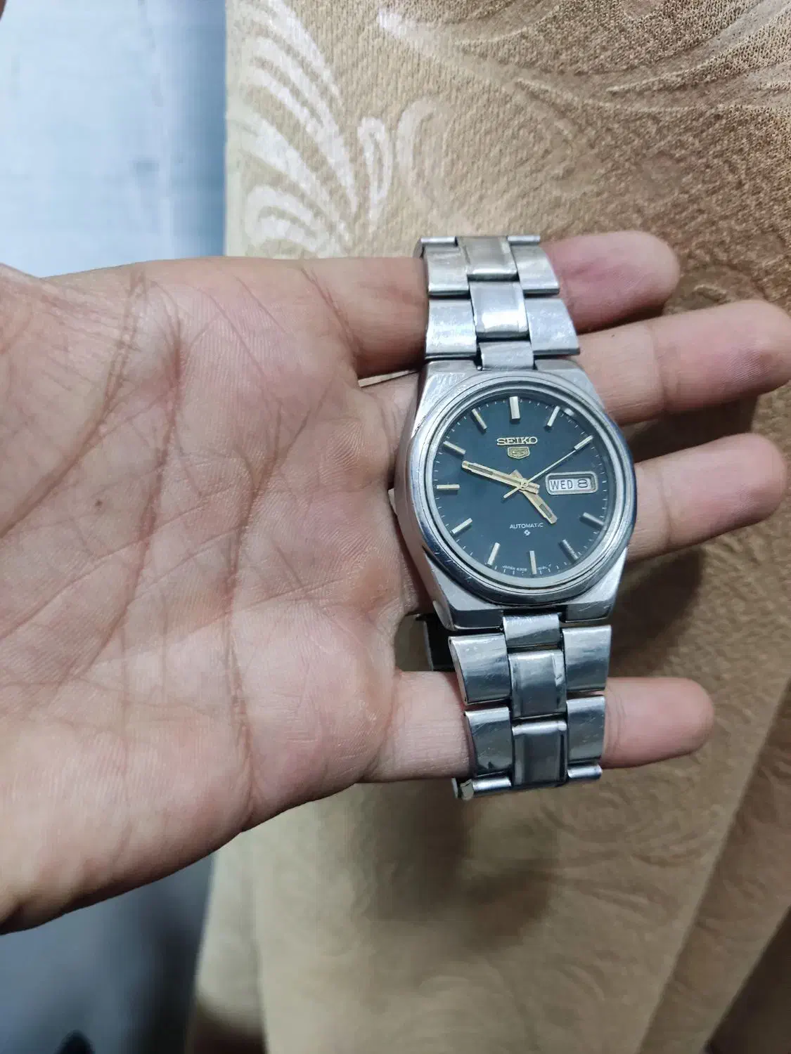 ساعت سیکو پنج قاب درشت صفحه مشکی|ساعت|قم, باجک دو|دیوار